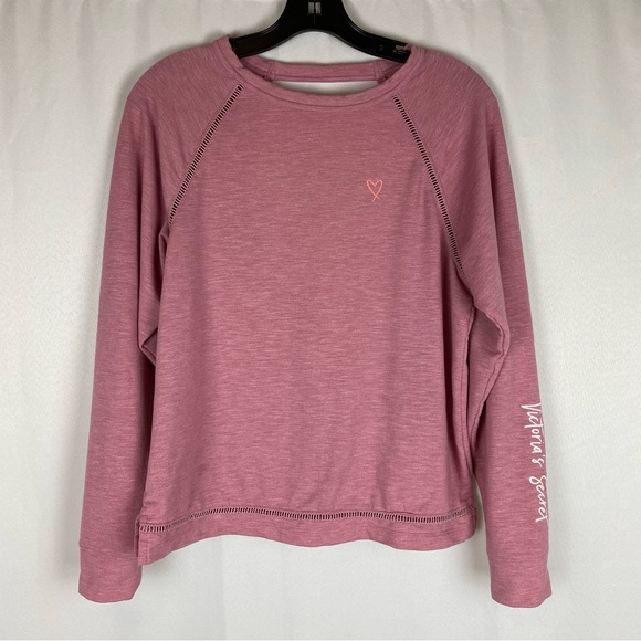 Victoria Secret Long Sleeve Open Back Pink Top - Picture 1 of 6